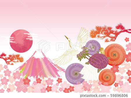 Mt. Fuji: Mt. Fuji New Year's card New Year's card 59896806
