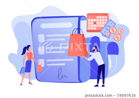 Deferment of payment concept vector illustration 59897616