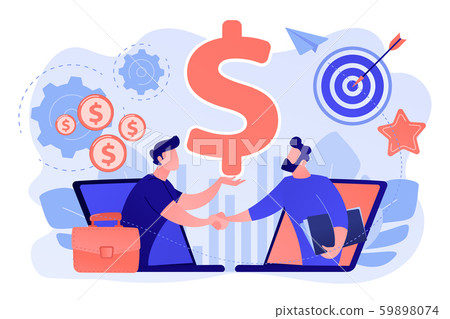 Business-to-business sales concept vector illustration. Business-to-business sales concept vector illustration. 59898074