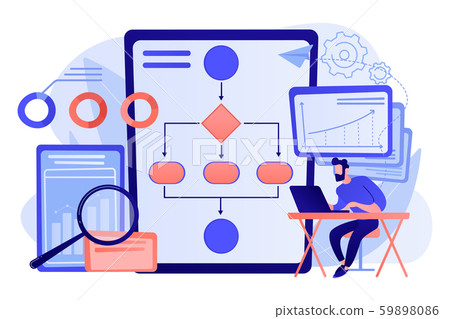 Business process automation BPA concept vector illustration. 59898086