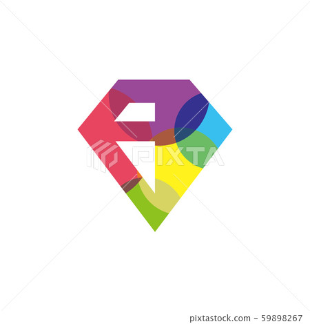 Colorful diamond icon - Stock Illustration [59898267] - PIXTA