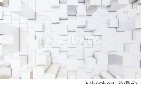 Abstract 3D illustration of white cubes background Abstract 3D illustration of white cubes background 59899176