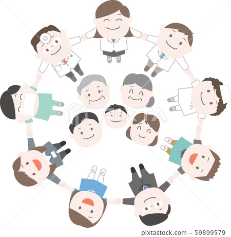 Healthcare workers surrounding the patient Healthcare workers surrounding the patient 59899579