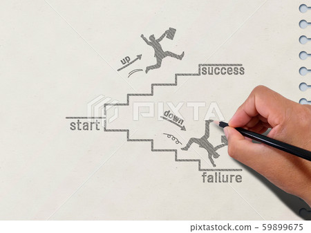 Success and failure concept drawn in notebook - Stock Illustration ...