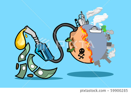 Vector drawing of Earth with pollutions Vector drawing of Earth with pollutions 59900285