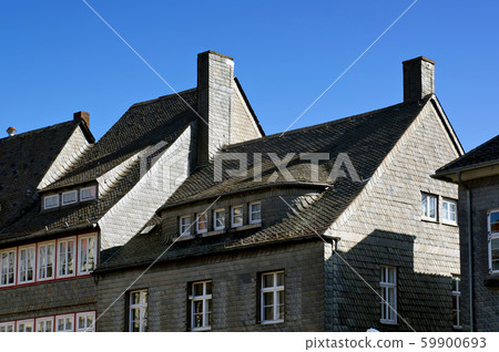 Medieval houses in Goslar, Germany. 59900693