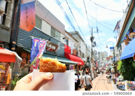 Eating around the Yanaka Ginza Shopping Street in Tokyo 59900869