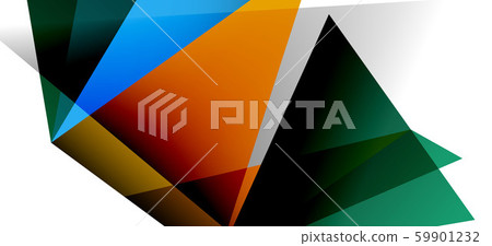 Vintage abstract template with triangle mosaic composition vecton white background. Simple design Vintage abstract template with triangle mosaic composition vecton white background. Simple design 59901232
