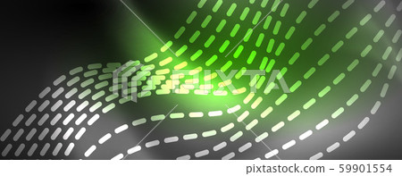 Neon vector wave lines abstract background, magic futuristic techno design Neon vector wave lines abstract background, magic futuristic techno design 59901554