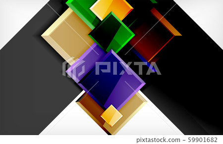 Bright colorful square shape blocks geometrical background Bright colorful square shape blocks geometrical background 59901682