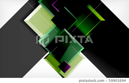 Bright colorful square shape blocks geometrical background 59901694