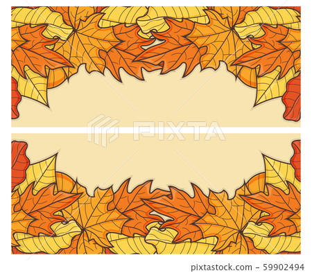 Design for Banner. Flat Concept Leaf Fall Design for Banner. Flat Concept Leaf Fall 59902494