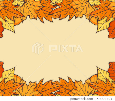 Design for Banner. Flat Concept Leaf Fall Design for Banner. Flat Concept Leaf Fall 59902495