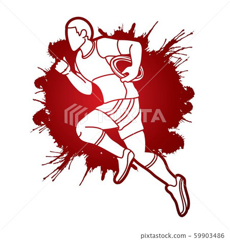 Rugby player action cartoon sport graphic vector Rugby player action cartoon sport graphic vector 59903486