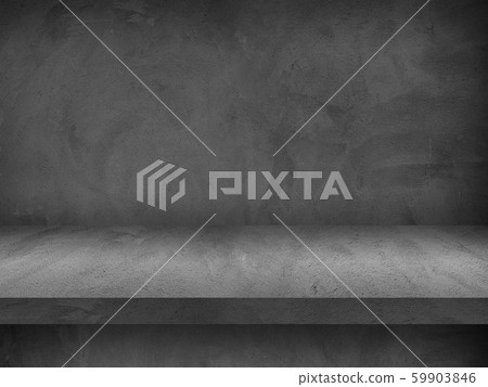 Gray concrete or cement shelf table for your product,display mockup template 59903846