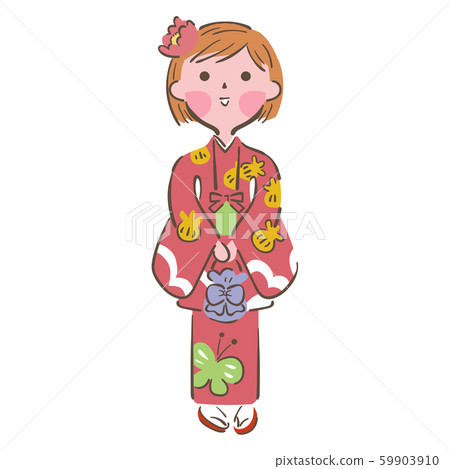 Kimono girl illustration Kimono girl illustration 59903910