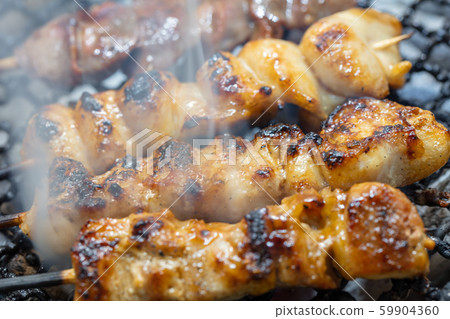 Yakitori_Charcoal grill (charcoal grill, grilled grill, seven wheels, one person, home drinking, barbecue, BBQ, grilled meat Yakitori_Charcoal grill (charcoal grill, grilled grill, seven wheels, one person, home drinking, barbecue, BBQ, grilled meat 59904360