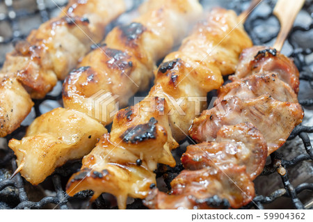 Yakitori_Charcoal grill (charcoal grill, grilled grill, seven wheels, one person, home drinking, barbecue, BBQ, grilled meat Yakitori_Charcoal grill (charcoal grill, grilled grill, seven wheels, one person, home drinking, barbecue, BBQ, grilled meat 59904362