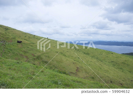 The view from near the red bald mountain of Chiburijima (Shimane Prefecture Oki District chibu) 59904632
