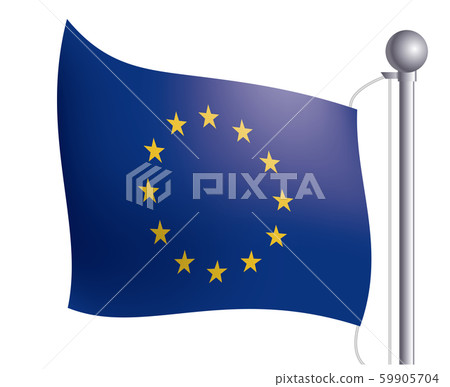 Illustrations and icons of the flag waving in the wind | The Euro-European Union flag and flag | Illustrations and icons of the flag waving in the wind | The Euro-European Union flag and flag | 59905704