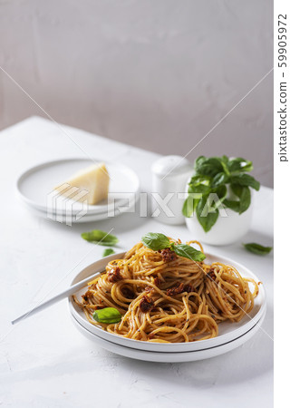 Italian pasta with dried tomatoes Italian pasta with dried tomatoes 59905972