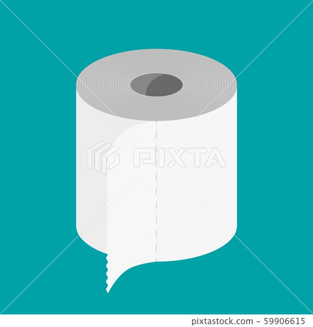 White roll of toilet paper. 59906615