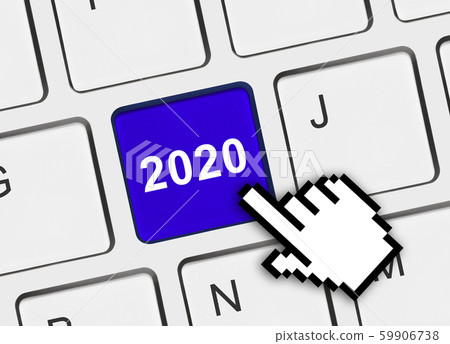 Computer keyboard with 2020 key Computer keyboard with 2020 key 59906738