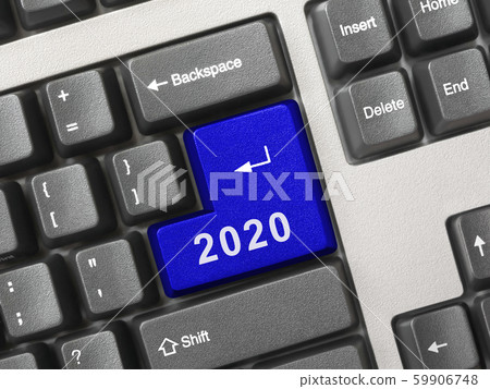 Computer keyboard with 2020 key Computer keyboard with 2020 key 59906748