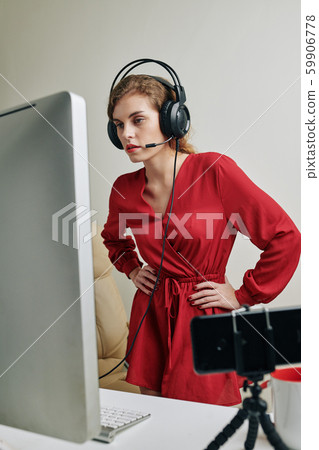 Woman watching stream 59906778