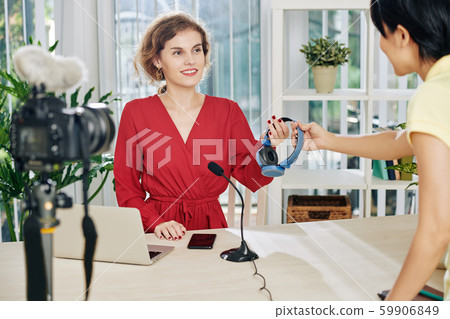 Preparing for filming video 59906849