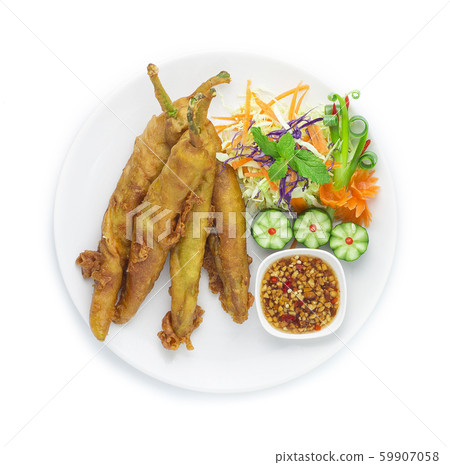 Deep Fried Crispy Chili Peppers Stuffed with Deep Fried Crispy Chili Peppers Stuffed with 59907058