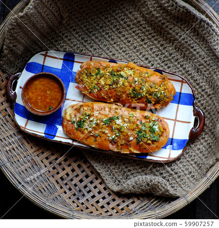 Vietnamese food breakfast at home, ingredient homemade baked Vietnam bread with vegetables for vegetarian Vietnamese food breakfast at home, ingredient homemade baked Vietnam bread with vegetables for vegetarian 59907257
