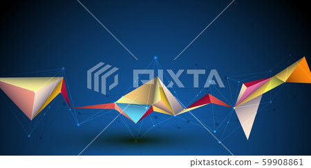 Vector 3d Illustration Geometric Polygon Stock Illustration