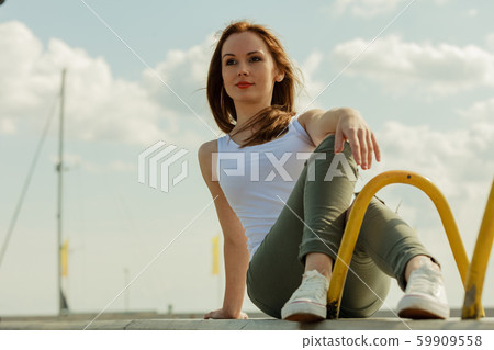 Girl casual clothing relaxing outdoor 59909558
