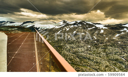 Mountains view from Dalsnibba viewpoint, Norway 59909564