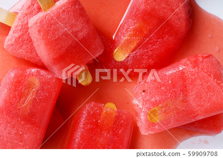 Homemade watermelon popsicles; ice pop 59909708