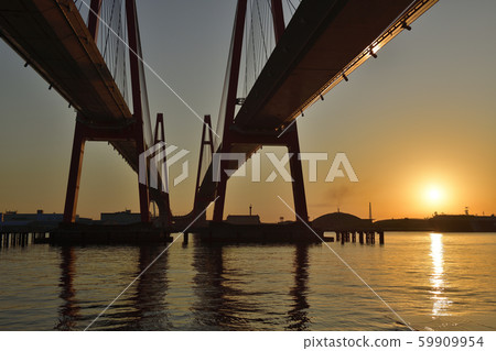 Sunrise from the Meisho Nishi Ohashi Bridge 59909954