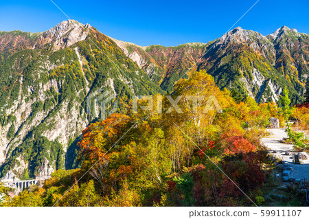 《Toyama Prefecture》Tateyama in autumn colors Kurobe Alpine Route, Kurobedaira Garden 《Toyama Prefecture》Tateyama in autumn colors Kurobe Alpine Route, Kurobedaira Garden 59911107