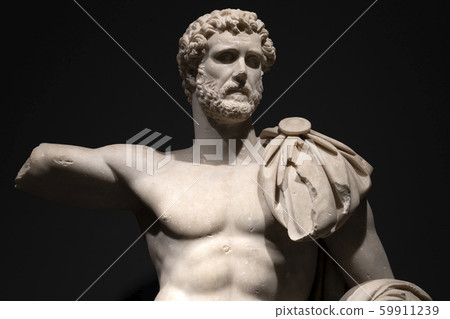 ancient roman head marble sculpture isolated on 59911239