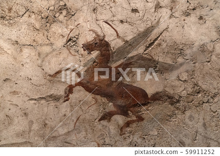 ancient roman painting pompei detail 59911252