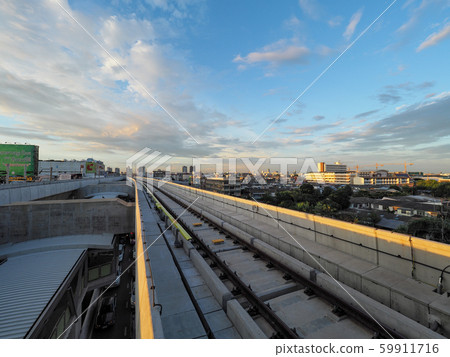 View from BTS Samrong Station, Bangkok view from Samrong st. Thailand 59911716