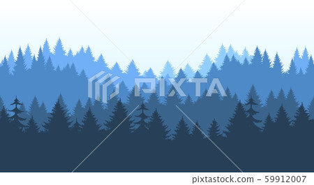 Pines forest panorama pattern Pines forest panorama pattern 59912007