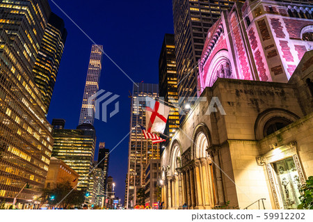 《New York》 Night view of Manhattan, Midtown cityscape 《New York》 Night view of Manhattan, Midtown cityscape 59912202