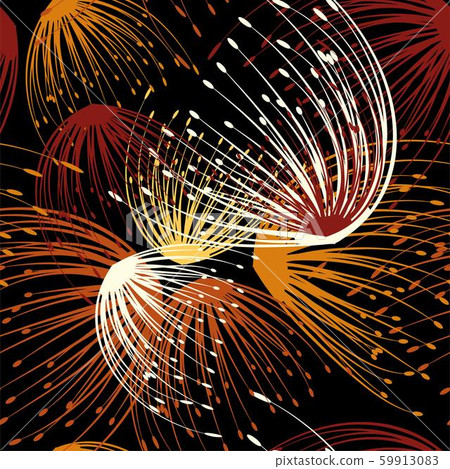 Beautiful abstract illustration with dandelion seamless. Flower seamless pattern. 59913083