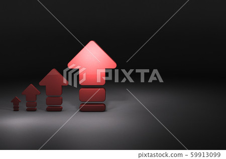 箭頭顯示繁榮 59913099