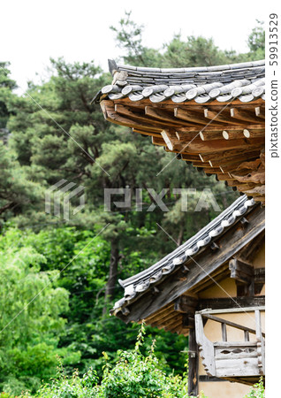 Beautiful wooden building of Andong traditional hanok in korea Beautiful wooden building of Andong traditional hanok in korea 59913529