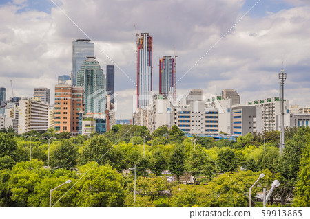 Downtown cityscape and park of Seoul, South Korea 59913865