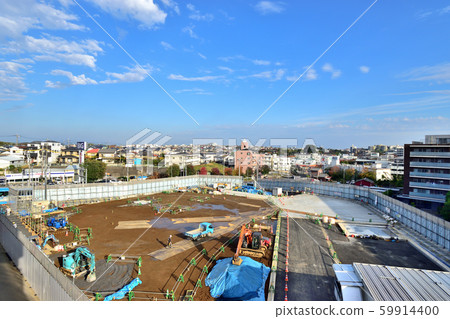 線性新幹線工地神奈川犬浦緊急出口 照片素材 圖片 圖庫