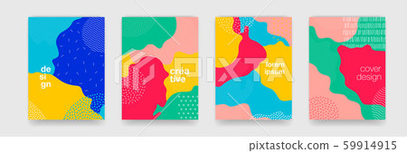 Fun doodle pattern background with abstract shapes 59914915