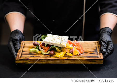 traditional greek salad recipe vegetables feta 59915540